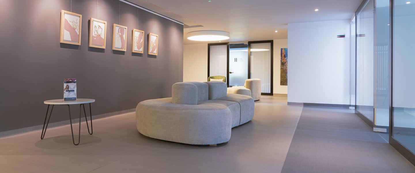 Sala de espera de un consultorio médico